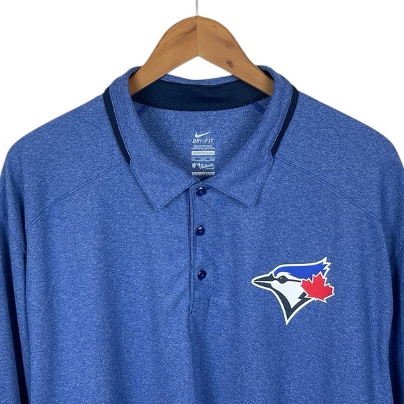 PO826 NWT Men’s Nike MLB Dri Fit Toronto Blue Jays Baseball Polo Shirt 3XL - Picture 2 of 6